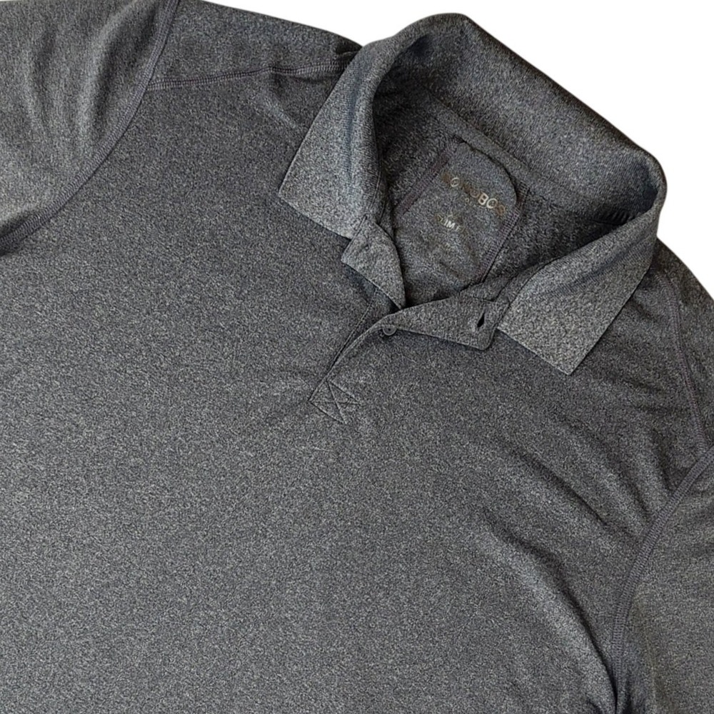 Bonobos Golf M-Flex Slim Fit Short Sleeve Polo Shirt Grey Heather Size M